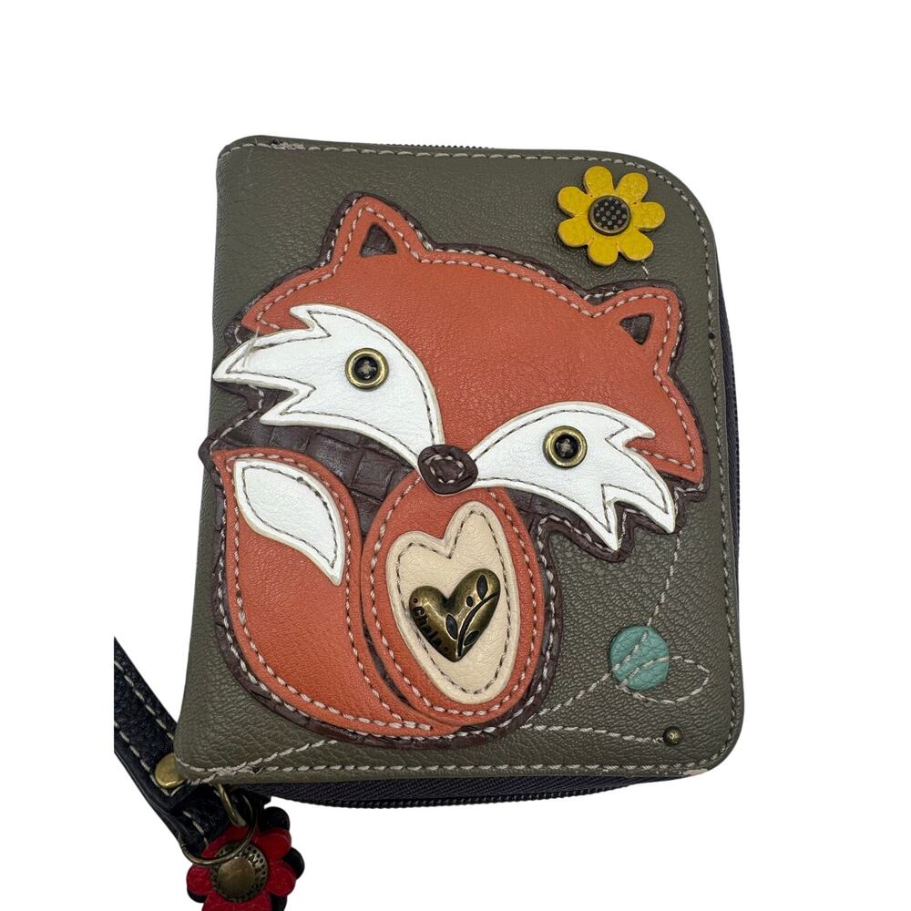 Chala Fox Zip-Around Wallet Vegan Leather
